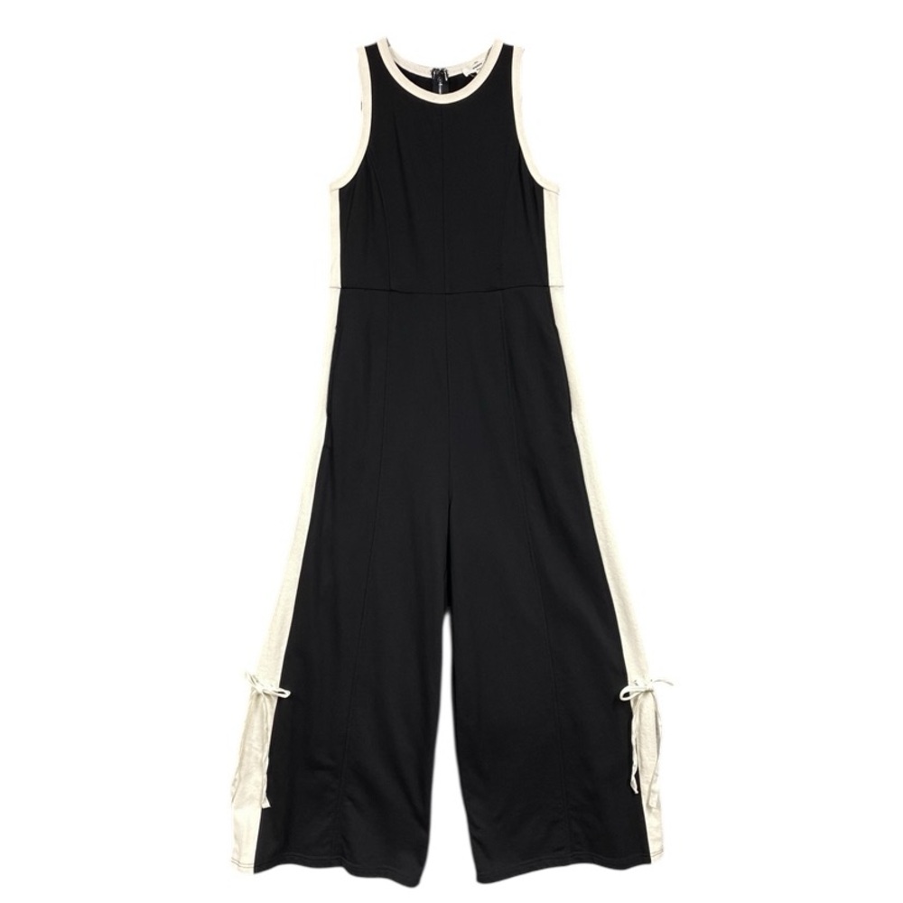 entro Black Jumpsuit with Cream Contrast Trim